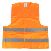 Oranžová reflexní vesta ve velikosti XL s reflexními pruhy