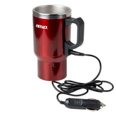 Červená 12V varná konvice do auta a hrnek 450 ml