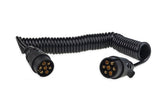 7pólový spirálový kabel s plastovou zástrčkou pro přívěs
