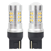 LED žárovka CANBUS T20 7440 WY21W s jantarovým světlem