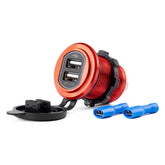 Voděodolná USB nabíječka se dvěma porty pro 12–24 V
