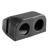 Černý montážní panel se dvěma otvory 30 mm