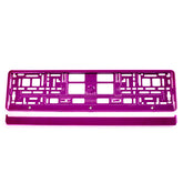Pink metallic nummerpladeramme i plast