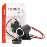 Hermetisk cigarettænderstik til 12/24 V med gummidæksel