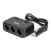 Trojitý rozdělovač do autozásuvky s USB-A a USB-C QC 4.0