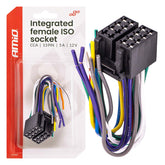 Integreret 13-polet ISO-hunstik til 12 V og op til 5 A