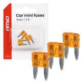 MINI automobilové pojistky 5 A, 3 ks.