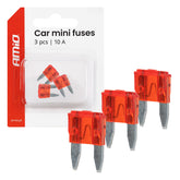 MINI automobilové pojistky 10A, 3 ks.