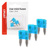 MINI automobilové pojistky 15 A, sada 3 ks.