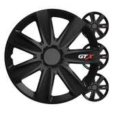 GTX poklice v černém carbonovém vzhledu pro 15palcové ocelové disky