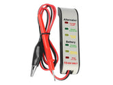 12V tester baterie a alternátoru s krokosvorkou a sondou