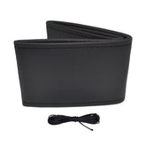 Černý potah volantu s perforovaným prošíváním