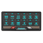 RGB 12okruhový spínací panel s dotykovým ovládáním – řídicí panel 12V / 24V