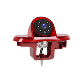 Bakkamera til Renault Trafic/Opel Vivaro produktbillede med rød kapsel og kamera linse.