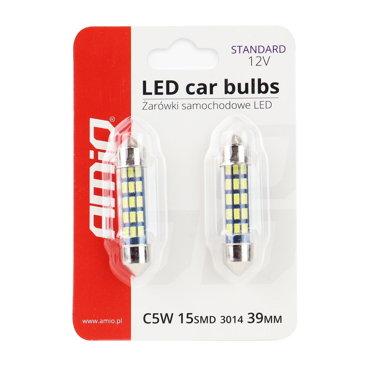 LED festoon-pære med 15 LED-dioder type 3014