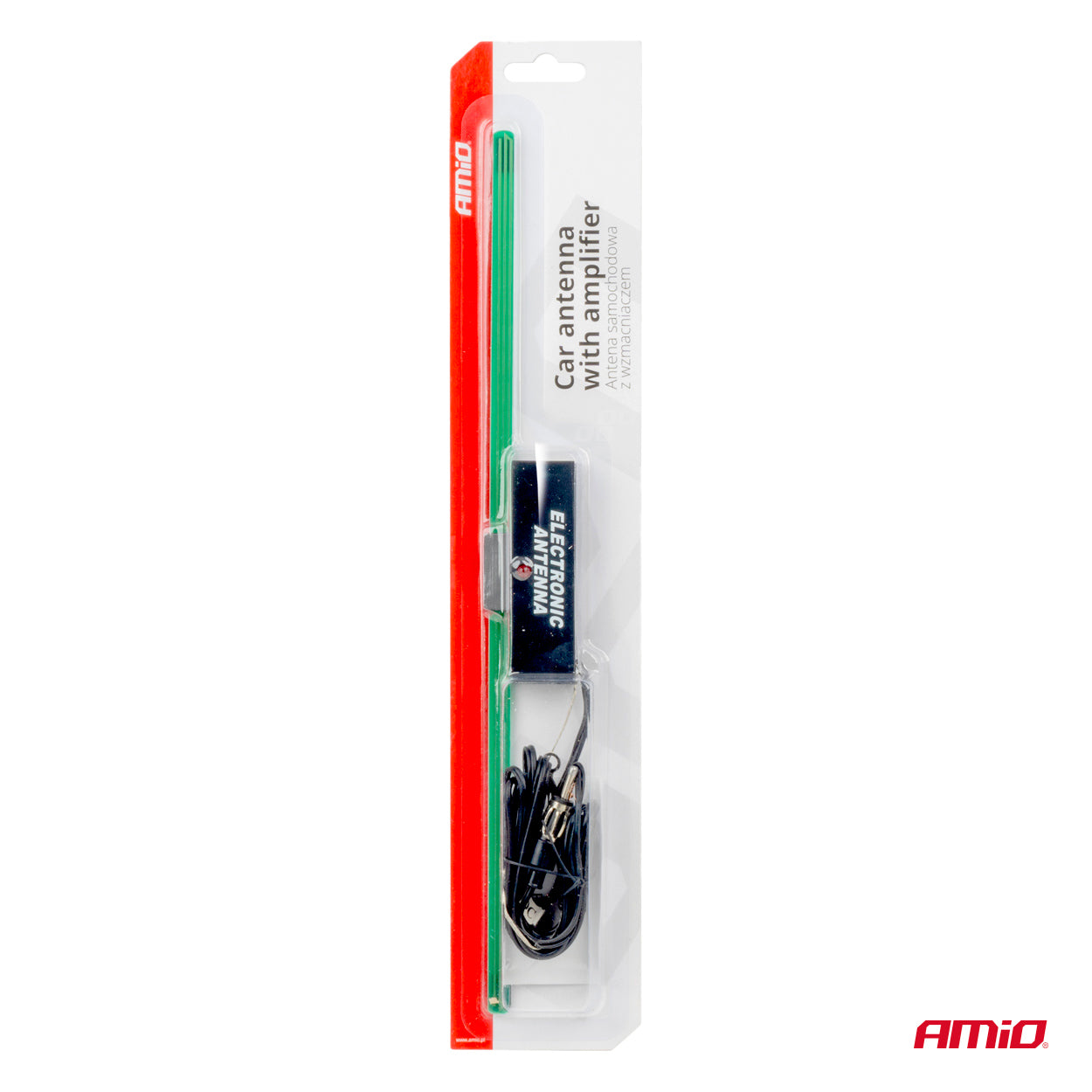 AM/FM bilantenne med 34 cm antenne og 2,1 m kabel