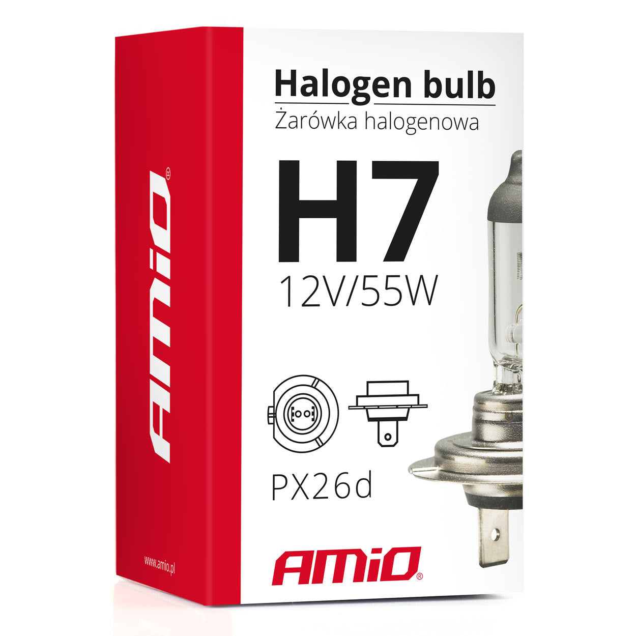 Halogenová žárovka H7 s paticí PX26d a UV filtrem