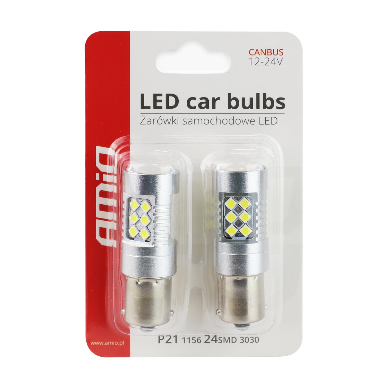 LED žárovka 1156 BA15S P21W se svítivostí 800 lumenů