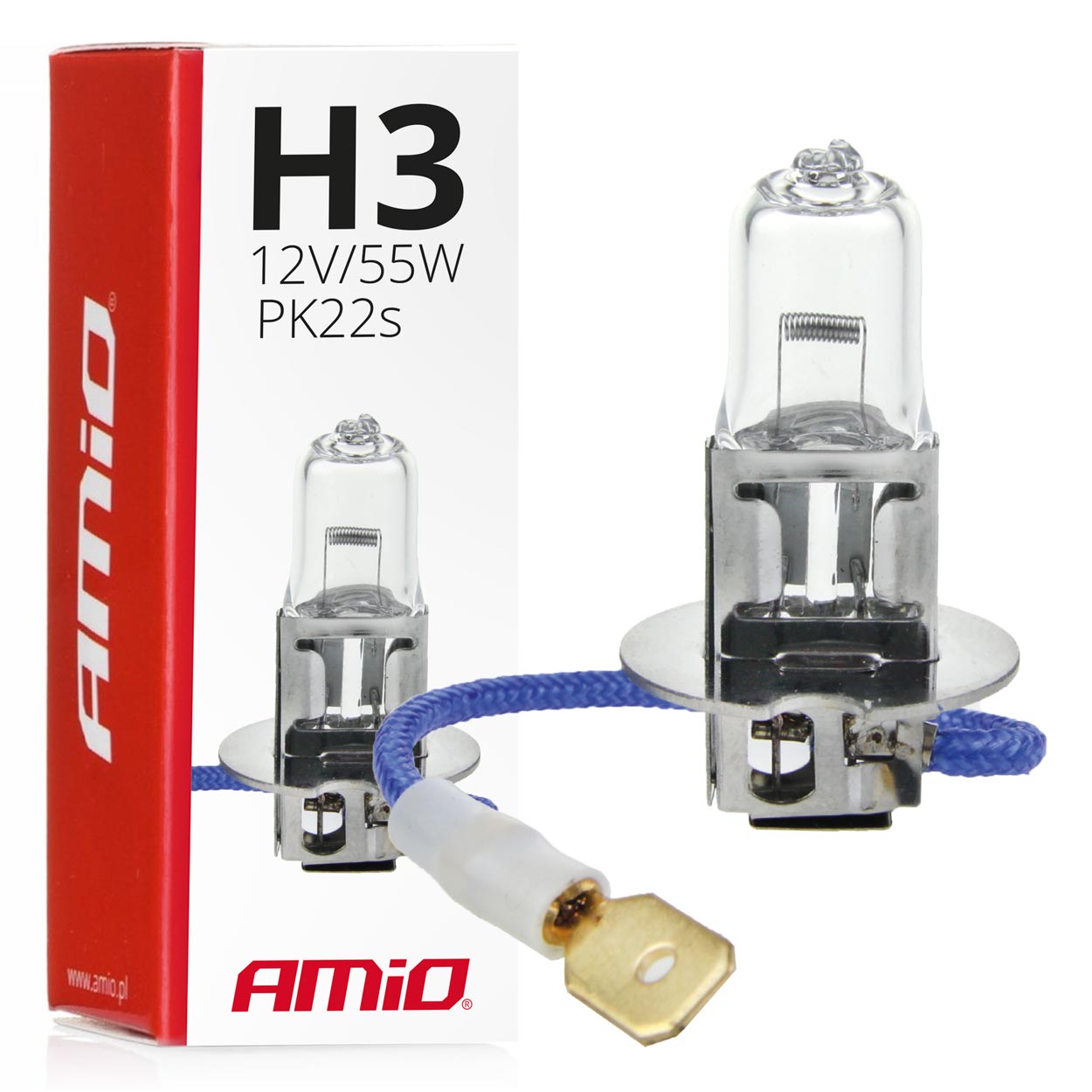 Čirá halogenová žárovka H3 12 V 55 W do mlhového světla