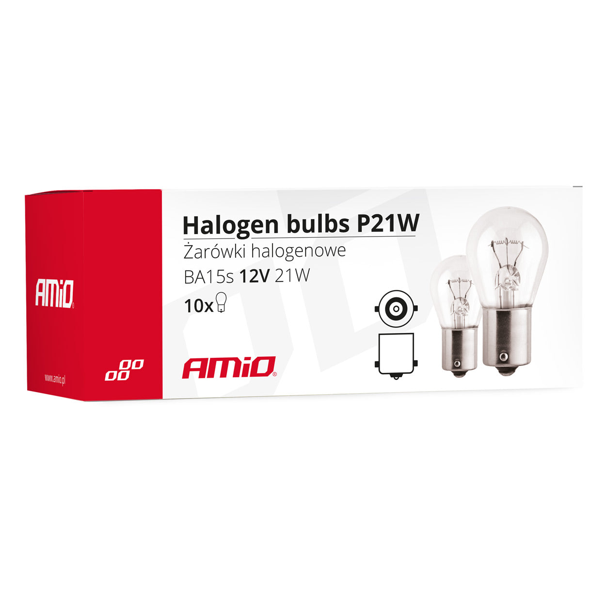 Balení 10 halogenových žárovek P21W