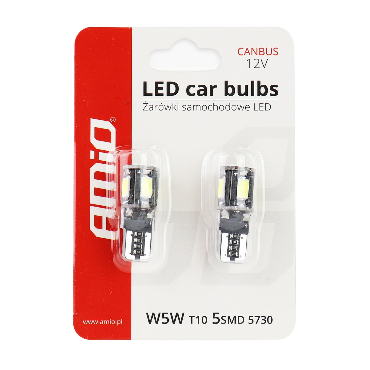 Bílá LED žárovka T10 W5W pro osvětlení automobilu