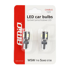 Bílá LED žárovka T10 W5W pro osvětlení automobilu