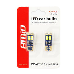 LED-pære T10e W5W med hvidt lys