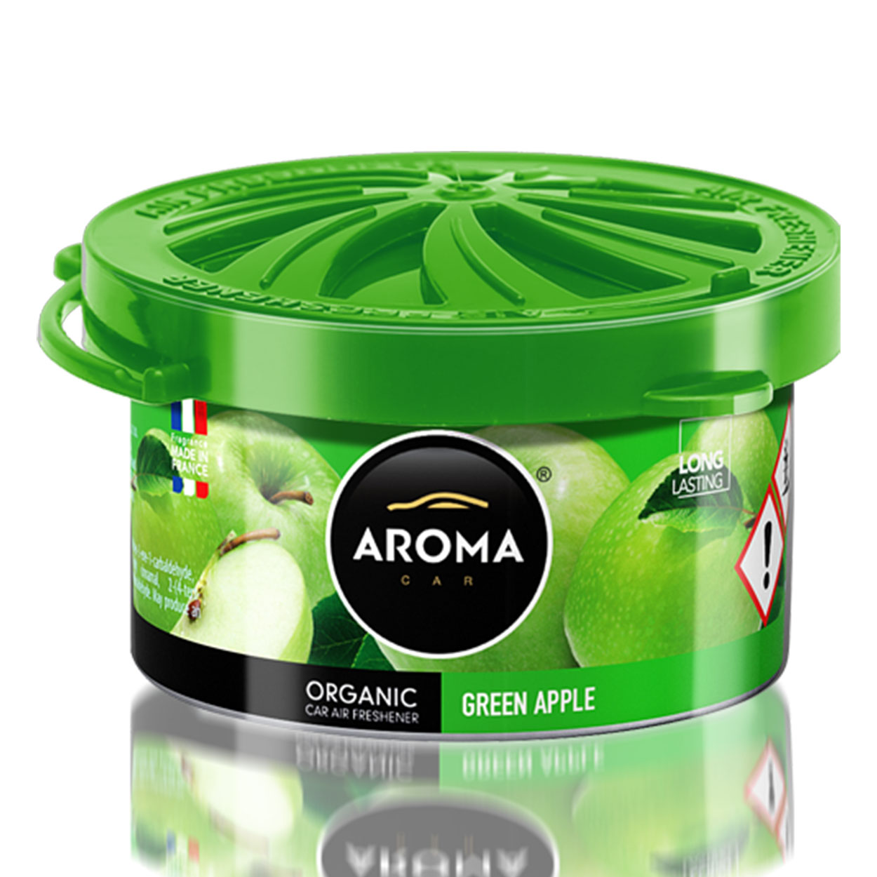 Vůně do auta Aroma Organic Green Apple v hliníkové dóze