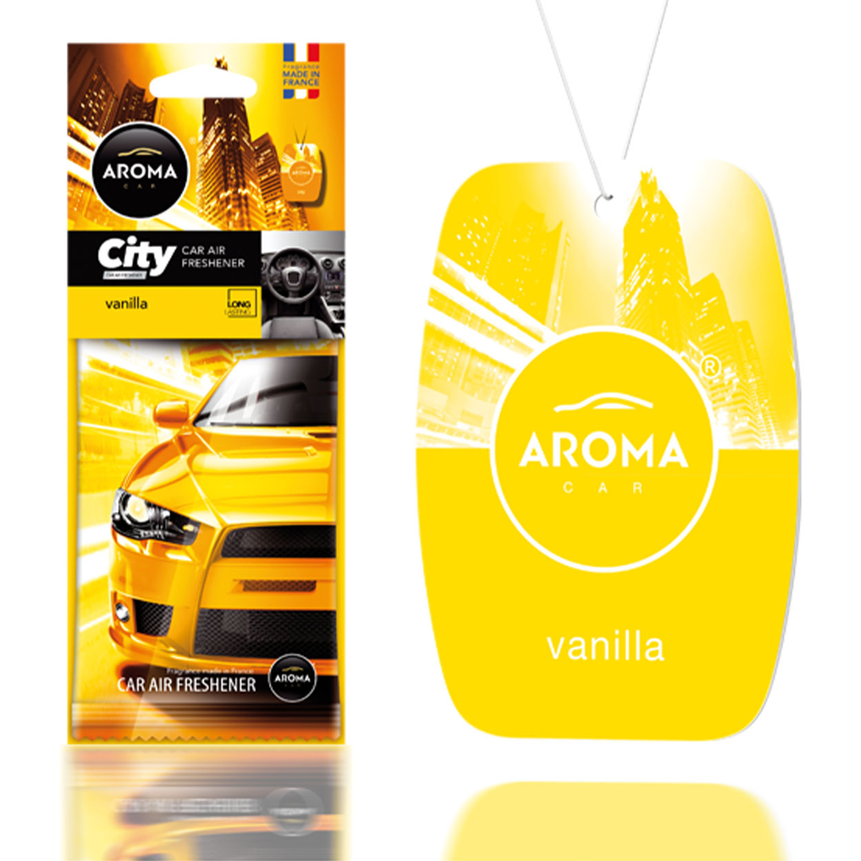 Aroma Car City Card vůně do auta s vanilkovou vůní