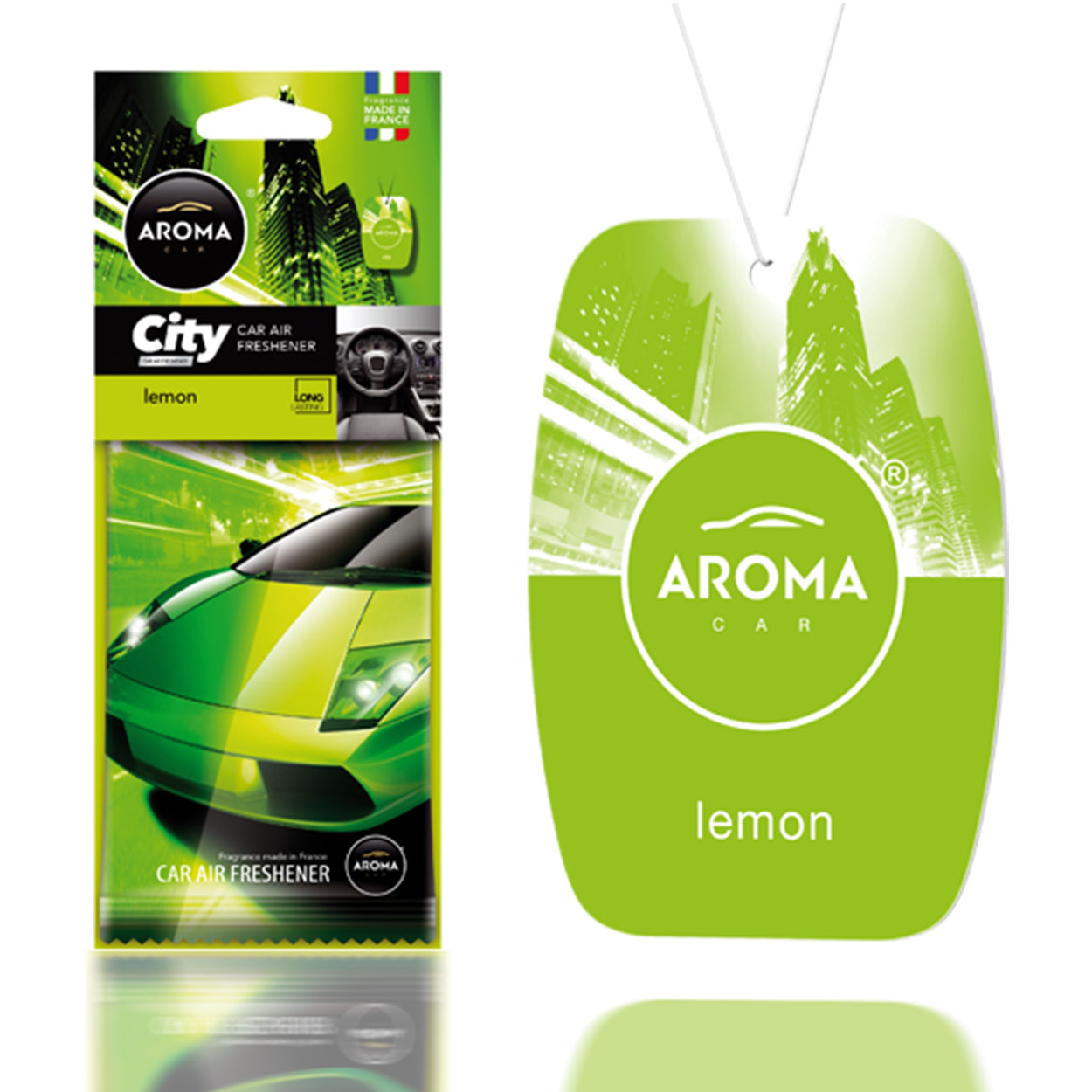 AROMA CAR CITY CARD Lemon vůně do auta