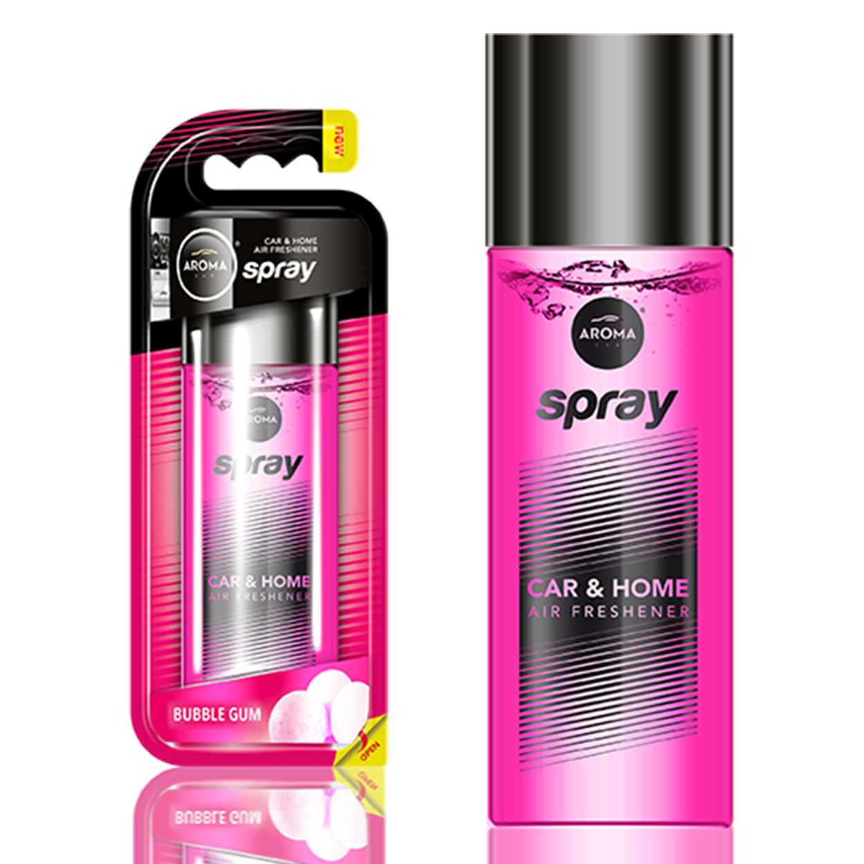 Vůně do auta ve spreji s vůní bubblegum v 50ml skleněné lahvičce