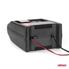 Batterioplader med ladeterminaler til 12 V batterier