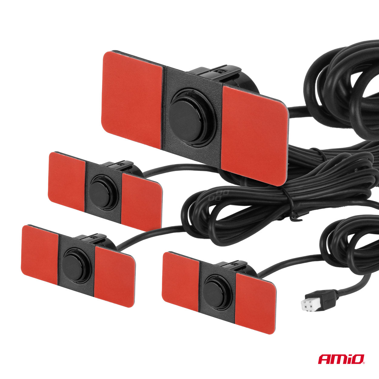 Parkeringssystem med fire sensorer og LED-GRAF-display