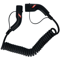 Spirálový nabíjecí kabel Carpoint pro elektromobily Type 2 na Type 2, 32 A, 3fázový, 6 metrů 