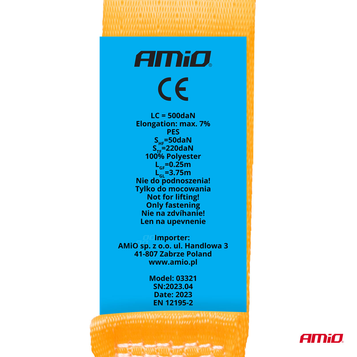 Automatisk spændestrop med 4 meters længde