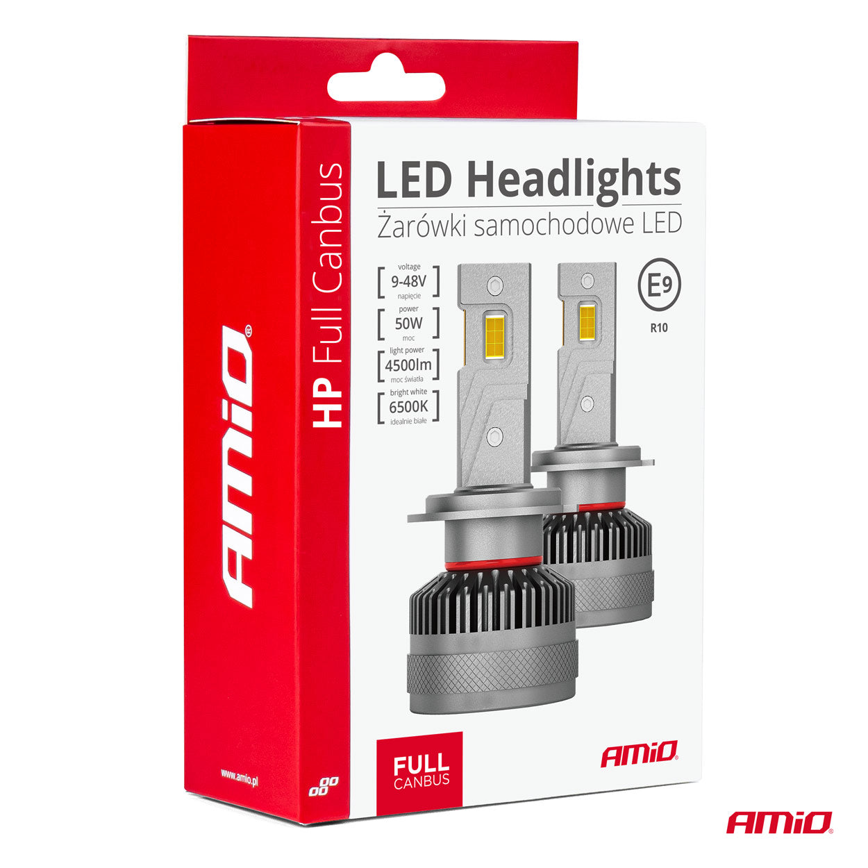 LED-forlygtepærer H4/H19 med hvidt lys