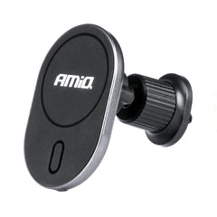 Magnetisk mobilholder med Qi-oplader til bilens ventilationsgitter