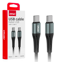 USB-C til USB-C kabel 60W 200 cm FullLINK