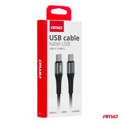 FullLINK USB-C til USB-C kabel 200 cm