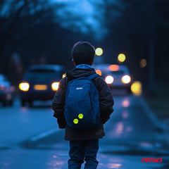 Fluorescerende fodformede klistermærker med reflekterende overflade
