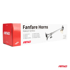 Fanfarehorn til 12-24 V i krom
