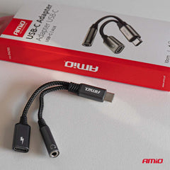 USB-C adapter med udgang til 3,5 mm Mini Jack