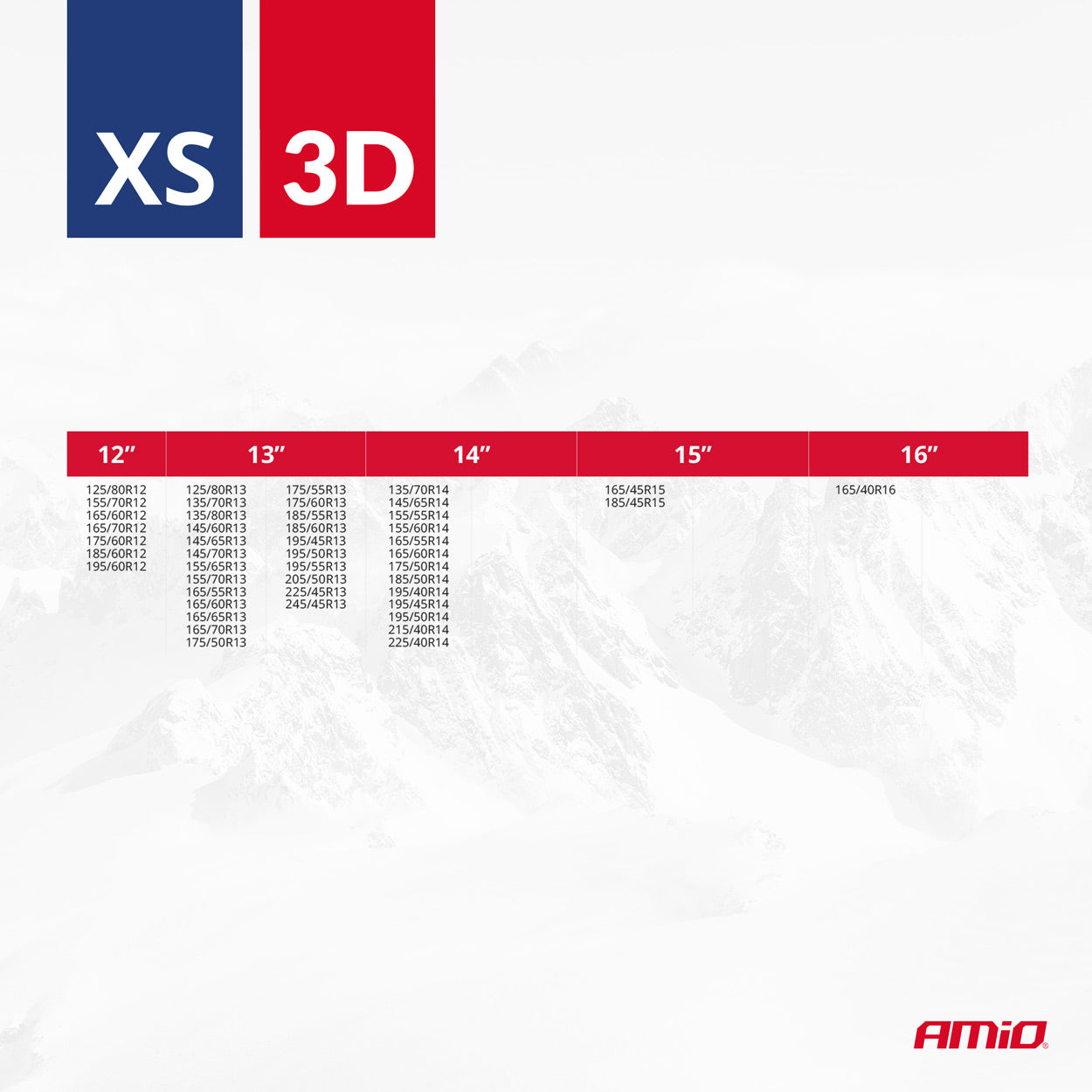 Textilní sněhové řetězy 3D XS v použití