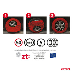 Textilní sněhové řetězy 3D XS s 3D designem