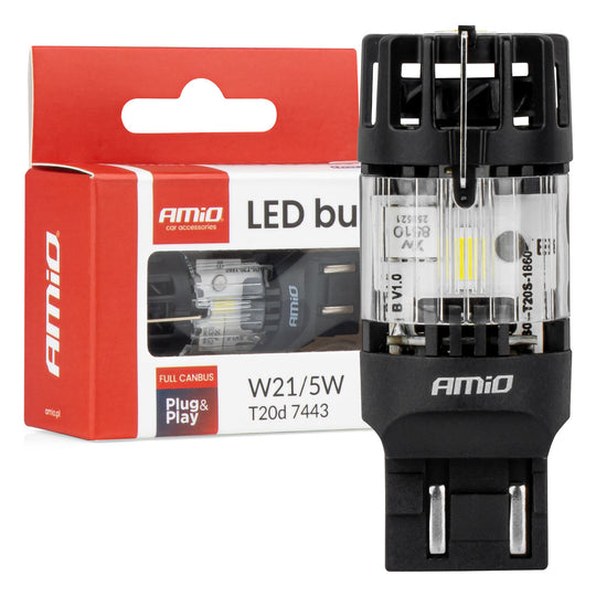 LED žárovka T20D 7443 W21/5W s bílým světlem