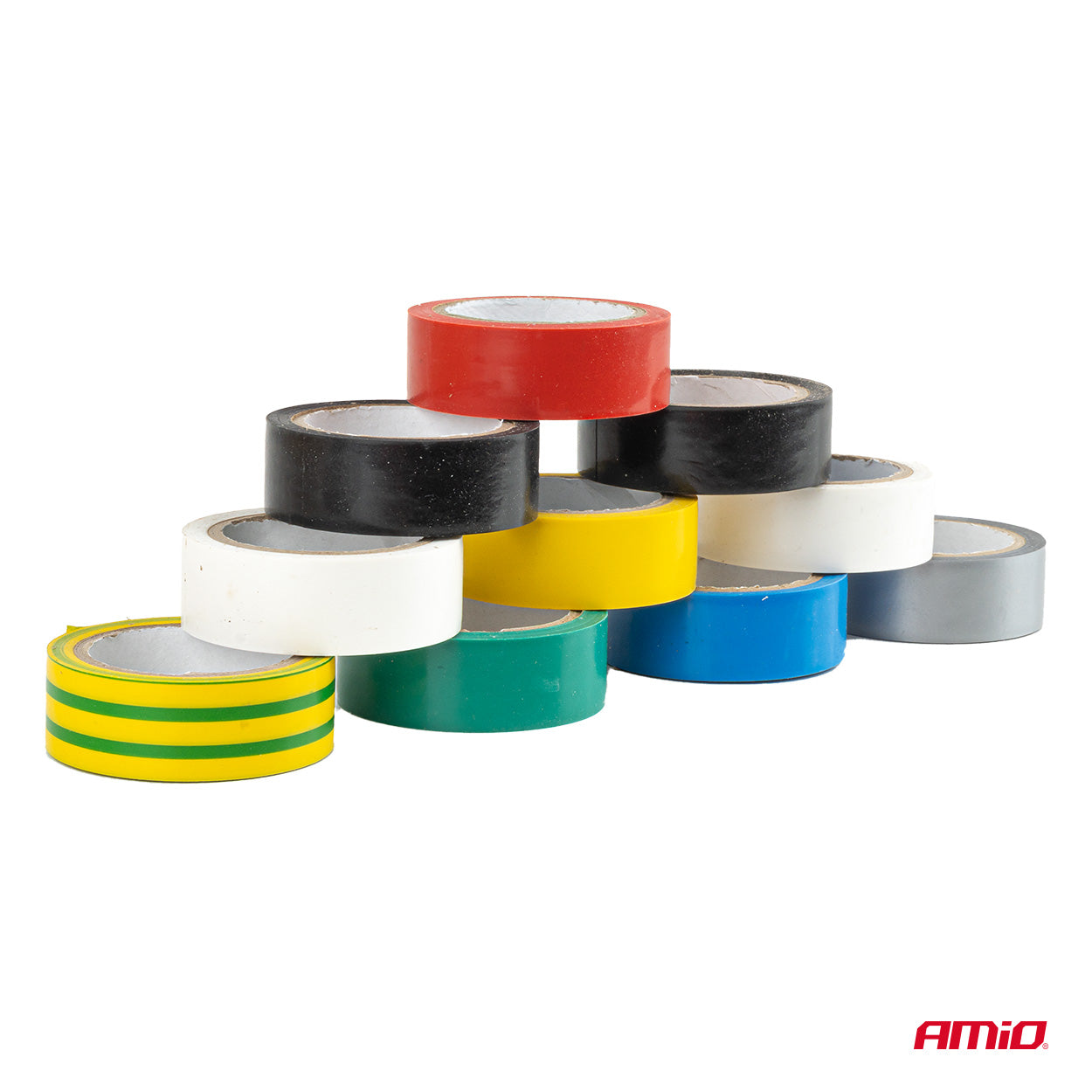 Sæt med farvede PVC-tape til elarbejde