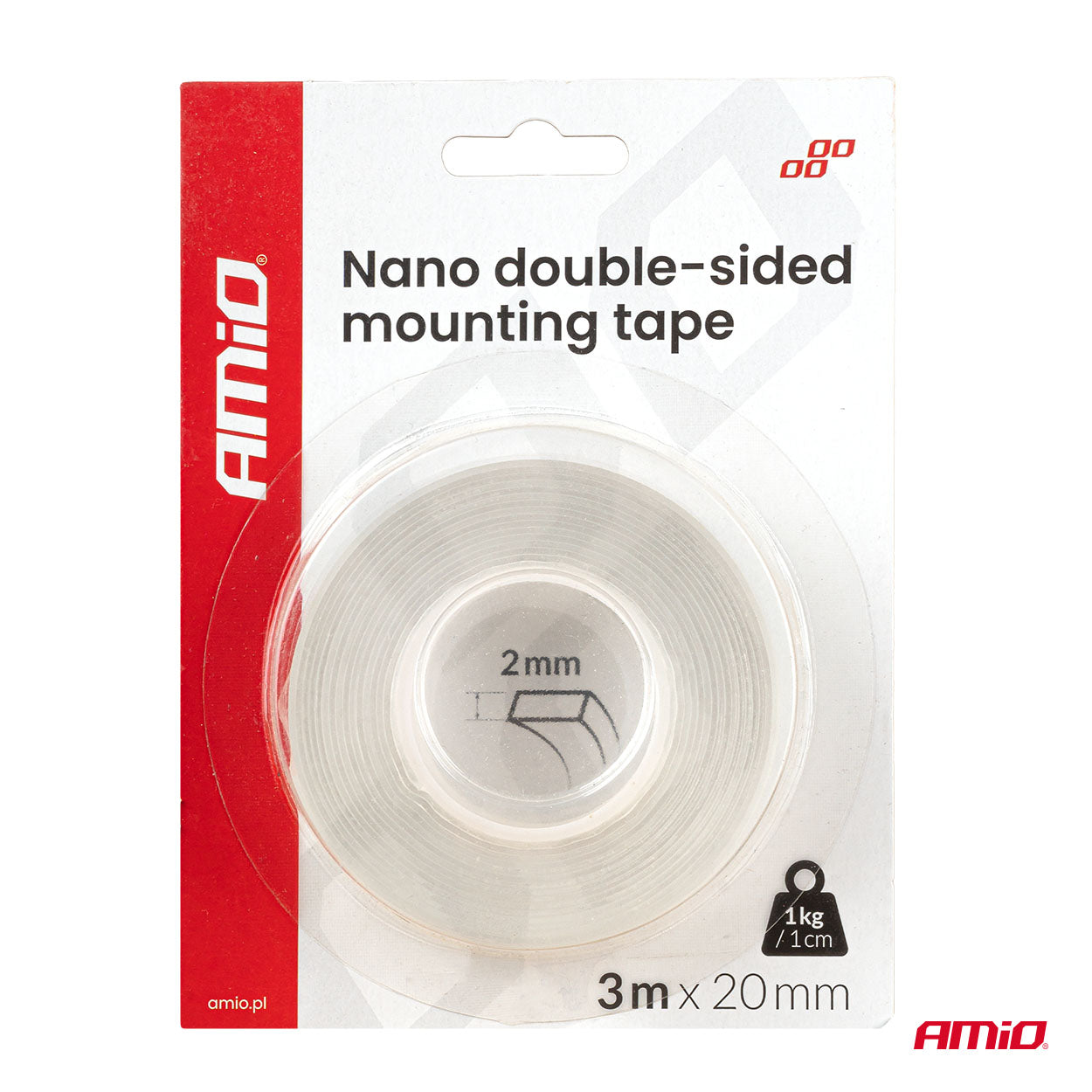 Transparent dobbeltsidet tape til dekorationer og LED-strips