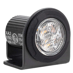 Rund LED-advarselslampe med orange lys