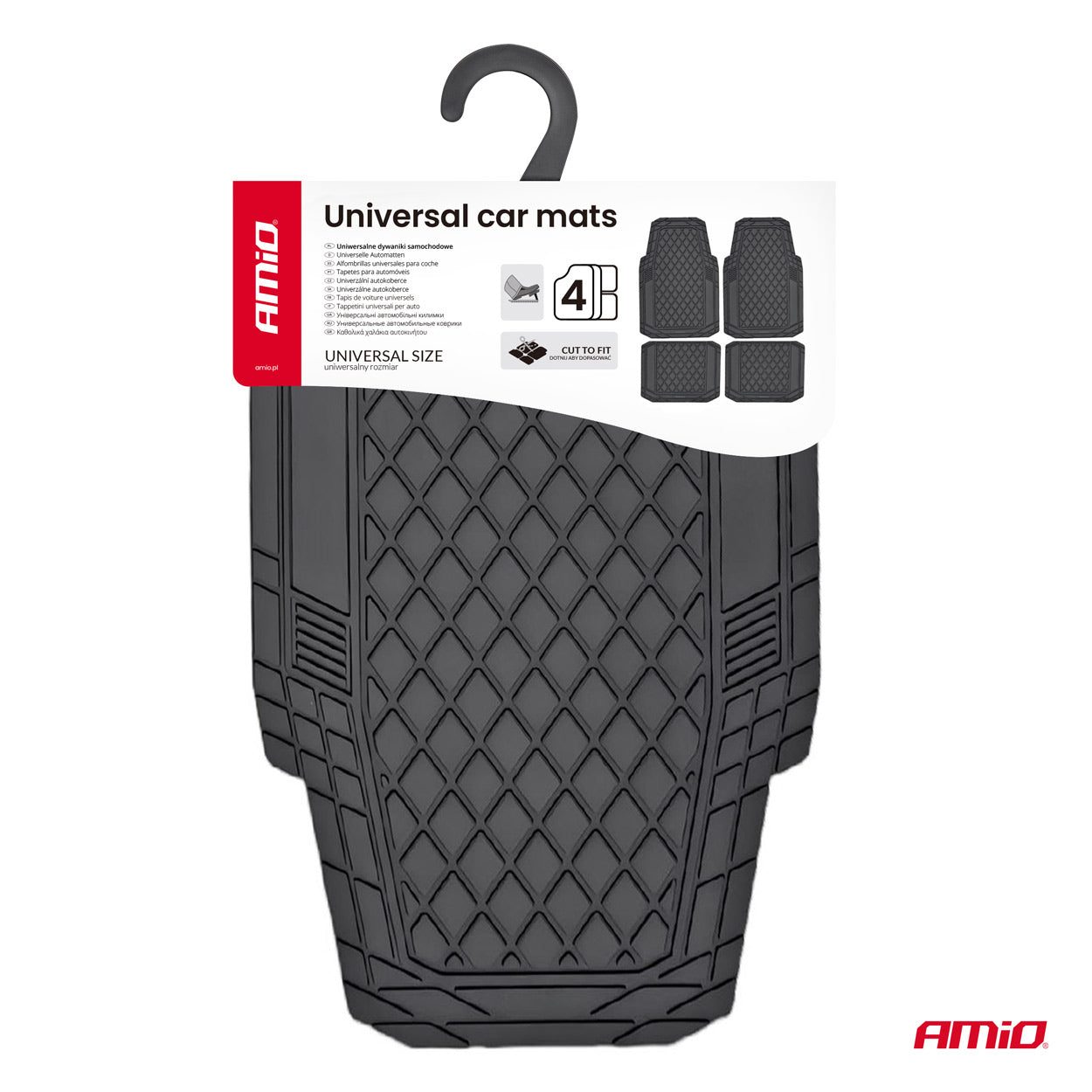 Univerzální černý PVC autokoberec CM-03