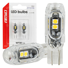 LED žárovka T10 s 5 SMD 2835 LED diodami a bílým světlem